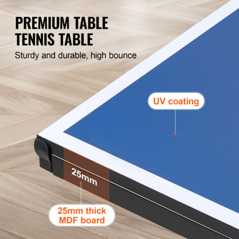 Table Ping-pong Extérieure VEVOR – Professionnelle, Pliable, Roulettes, Tout Temps - 4