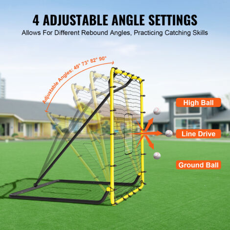 Entraîneur De Baseball / Softball Avec Filet De Rebond - 48x67.7 Pouces - Portable Et Solide