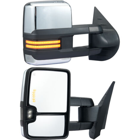 Rétroviseurs Chauffants électriques Pour Chevrolet Silverado/Sierra 2007-2013 - Paire Gauche+droite Avec Flèche LED