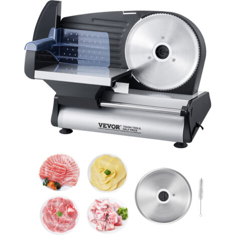 Trancheuse électrique 250W YASHE - Lame Lisse Et Dentée 19 Cm - Épaisseur Réglable 0-15 Mm - Sécurité Verrouillage - 2