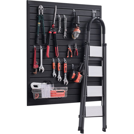 VEVOR Panneau Mural à Lattes PVC 123x123 Cm - Organisation Garage/Atelier, Charge 136kg, Modulaire