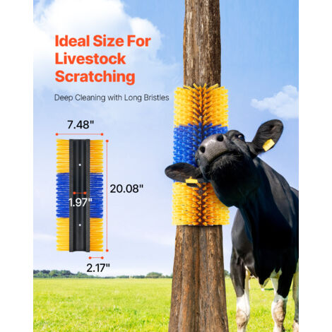 Brosse à Gratter Pour Bétail VEVOR Lot De 6 - Pour Chevaux, Vaches, Cochons | Anti-Démangeaisons