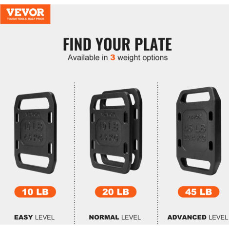 VEVOR Paire de poids en fonte de 4,5 kg, poids lestés pour le rucking, plaque de ruck réglable avec sangles, pour le rucking, les balançoires, les squats, la musculation, l'haltérophilie, le fitness VEVOR Paire de poids en fonte de 4,5 kg, poids lestés pour le rucking, plaque de ruck réglable avec sangles, pour le rucking, les balançoires, les squats, la musculation, l'haltérophilie, le fitness