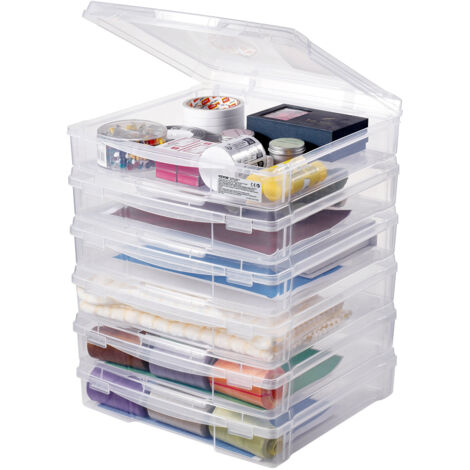Lot 30 Organiseurs Rangement Papier Scrapbooking Voragrl 30.5x30.5cm - Transparent PVC Durable