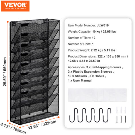 Porte-revues, Bureau Bureau Poste Courrier Grille Support De Stockage