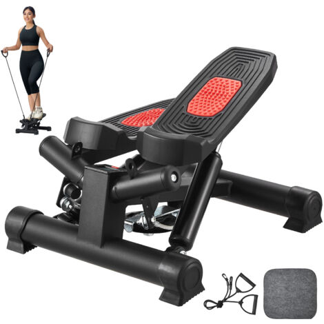 Mini Stepper Bilisder – Hydraulique, écran LCD, Bandes élastiques, Charge 120 Kg – Fitness Complet à La Maison