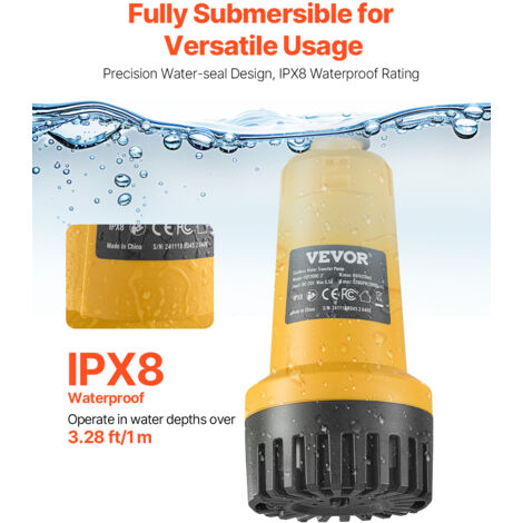 Pompe De Transfert D'eau Sans Fil Compatible Avec Batterie Dewalt 20 V