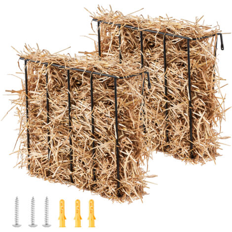 VEVOR Mangeoire à foin pour bétail, capacité de 100 L, râtelier à foin