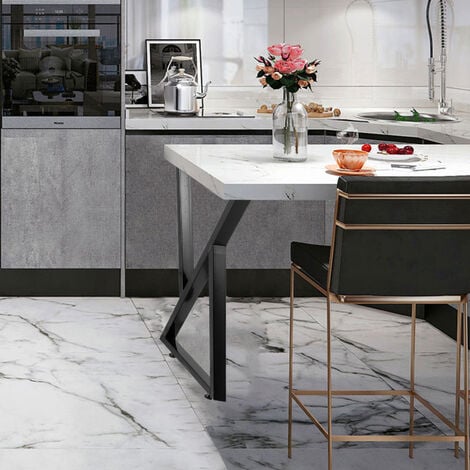 VEVOR Pieds de Table Reglable Hauteur 28Pouce Pieds de Table en Acier 2 Pieces Pieds de Table a Manger Capacite 800kg Pieds de Table en Metal Pieds Reglables Design Zigzag Industriel