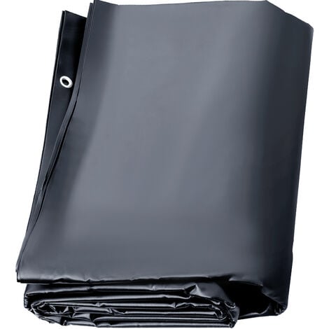 Jago - Bâche de Protection - 2x3m, imperméable, résistante aux intempéries, Polyester revêtu de PVC 650 g/m², Noir - couverture étanche d'extérieur