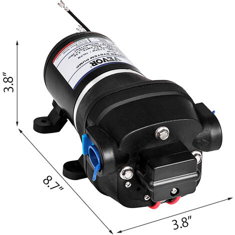VEVOR Pompe a Membrane FL-30 Pompes a Eau 10 L / min Pompe a eau a Diaphragme Automatique Puissante 17 PSI Installation Rapide dans les Aliments, le Remplissage de Boissons, le Transfert de Liquide