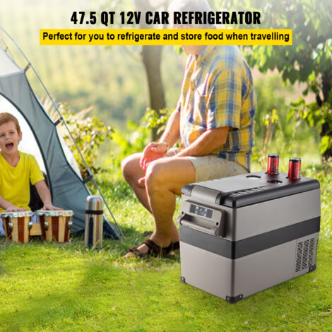 VEVOR Glaciere Electrique Voiture, 45W, Refrigerateur Portable a Compression,45L, Mini Frigo, 69x35x46 cm, Glaciere Electrique, Mini Congelateur Compresseur pour Maison / Voiture / Camping