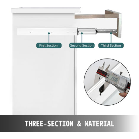 VEVOR Glissière Tiroir Charge Lourde de 500 livres Glissière Télescopique  Extension Complète de 28 pouces Glissières pour Tiroirs Industriels avec  Verrou Coulissant Roulement à Billes et Silencieux