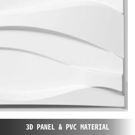UDK Panneaux d'art mural 3D PVC noir mat Panneau décoratif Panneau mural fond TV