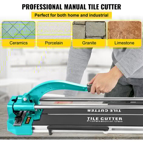 VEVOR Coupe Carrelage 800 mm Coupe-Carreaux Manuel Double Rails, Epaisseur de Coupe 6-15 mm Coupeur de Carrelage avec Positionnement Laser Professionnel Outil pour Couper Ceramique Carreaux Porcelaine