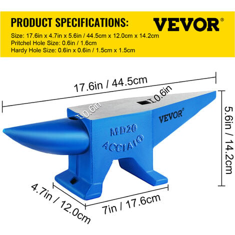 VEVOR Enclume De Forgeron 11kg Enclume En Metal Professionnel Ideal Pour  Cette Enclume Est Ideale Pour Les Forgerons, Riveter, Aplatir, Forger Et  Former Du Metal