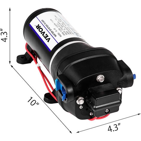 VEVOR 12V 40PSI Misting Pump FL-40 High Pressure Booster Sprayer Water Diaphragm Pump Self-Priming 17L/min