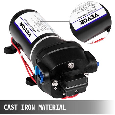 VEVOR 12V 40PSI Misting Pump FL-40 High Pressure Booster Sprayer Water Diaphragm Pump Self-Priming 17L/min