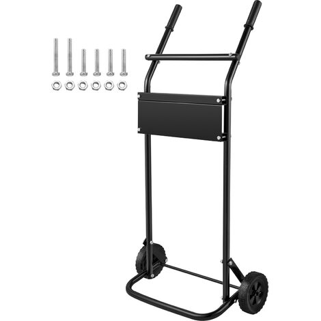 Chariot Transport Moteur Hors-bord Pliable - Charge Max 40 Kg, Acier Renforcé, Roues Caoutchouc - Pour Moteurs Jusqu'à 30 CV