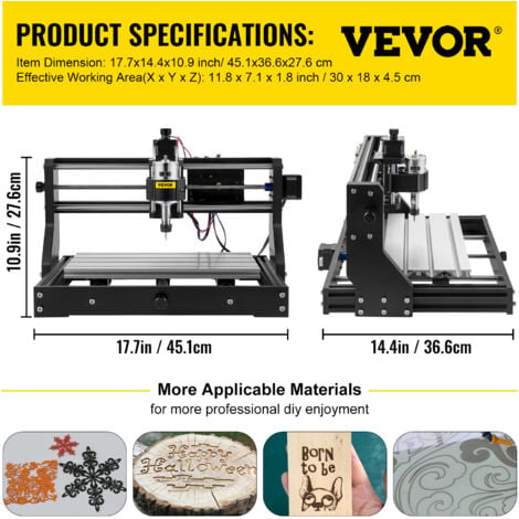 VEVOR Mini Machine à Graver Laser Portable Machine de Gravure Laser  Compacte 100x100 mm CNC Graveur