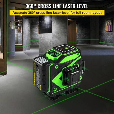 Niveau Laser, POPOMAN Traceurs de Ligne laser, Laser Vert avec 2 points de  connexion, Chargement USB, Laser Ligne croisée à autonivelant 25 m,  Fonction d'impulsion, Base magnétique rotative incluse