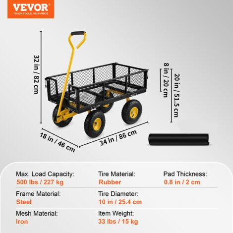 Chariot à plateau réglable en hauteur 150 kg - Le Temps des Travaux