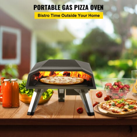 Four à pizza portable à granulés de bois alimentaire en acier inoxydable,  Four à pizza portable Bighorn avec plaque céramique de 12 pouces pieds
