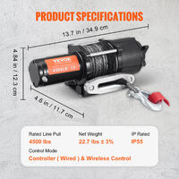 Motore Elettrico VEVOR 48V 1800W Senza Spazzole, In Rame Puro, 4500 Giri/min