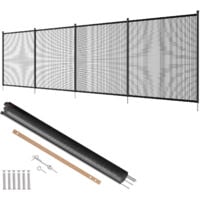 VEVOR Cloture de Piscine, Barriere de Piscine Creusee 1,21x3,66 m Cloture Amovible de Securite Pliable Tige en Aluminium Tissu Maille PVC Teslin 340 g/m² pour Protection Enfants Animaux Domestiques