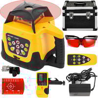 VEVOR Niveau Laser Autonivelant Balayage Rotative a 360° Laser Ligne Verticale Horizontale Module Laser Rotatif Auto-Alignement Precision ± 20" Faisceau Rouge Distance de Travail 100 m 20 Heures Jaune
