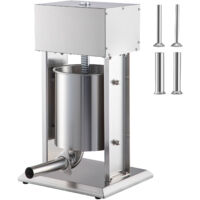 Machine à Saucisses électrique VEVOR 15L Verticale 4 Tubes - Poussoir Professionnel