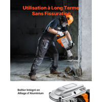Marteau-piqueur Démolition VEVOR 3500W - 60J, 1900 Coups/min, 2 Burins, Poignée Anti-vibration