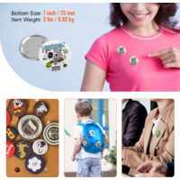 Kit 500 Consommables Pour Badges 25mm - VEVOR - Couvercles Métal, Fonds Plastique/Métal, Films