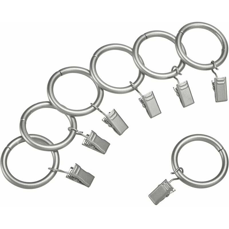 Anillos de clip para cortina de 2,5 cm, paquete de 20, níquel