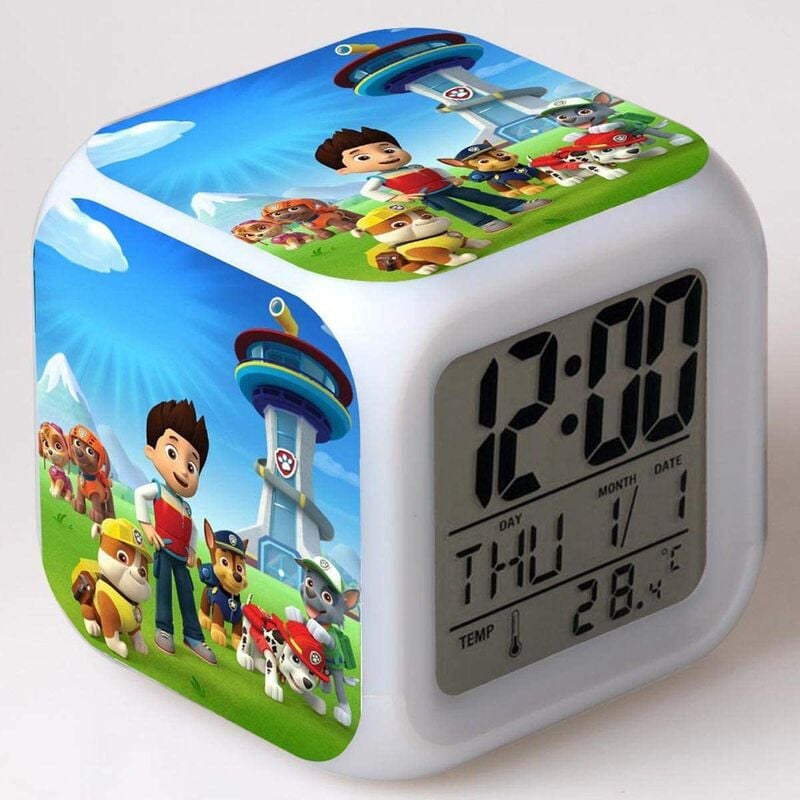 Friends Bedside Cartoon Wake Up Despertador Dormitorio LED 7 Colores Despertador Digital Niños Reloj Inalámbrico Regalo de Cumpleaños para Niñas Niños Adolescentes,10