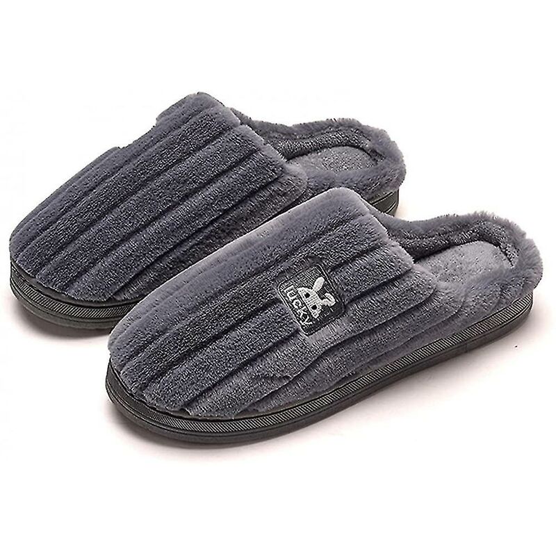 Zapatillas Nc para parejas. Invierno, mujer, hombre, cálidas zapatillas de casa, cómodas, antideslizantes, de felpa, con punta cerrada, para el hogar, para dormitorio, pantuflas mullidas