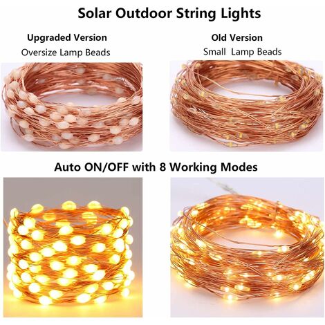 Guirlande Solaire BrizLabs 20m 100 LED | 8 Modes | IP44 Étanche