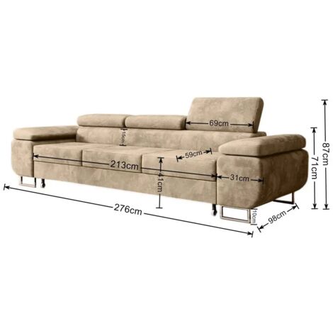 Norberg Sofa Bed with Lift Mechanism - Dark Grey