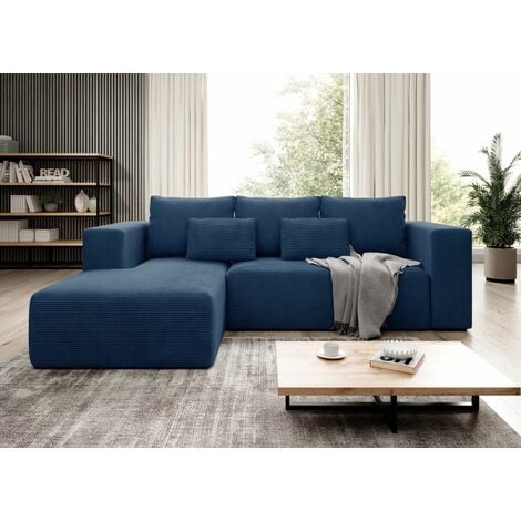 Blue cord outlet sofa