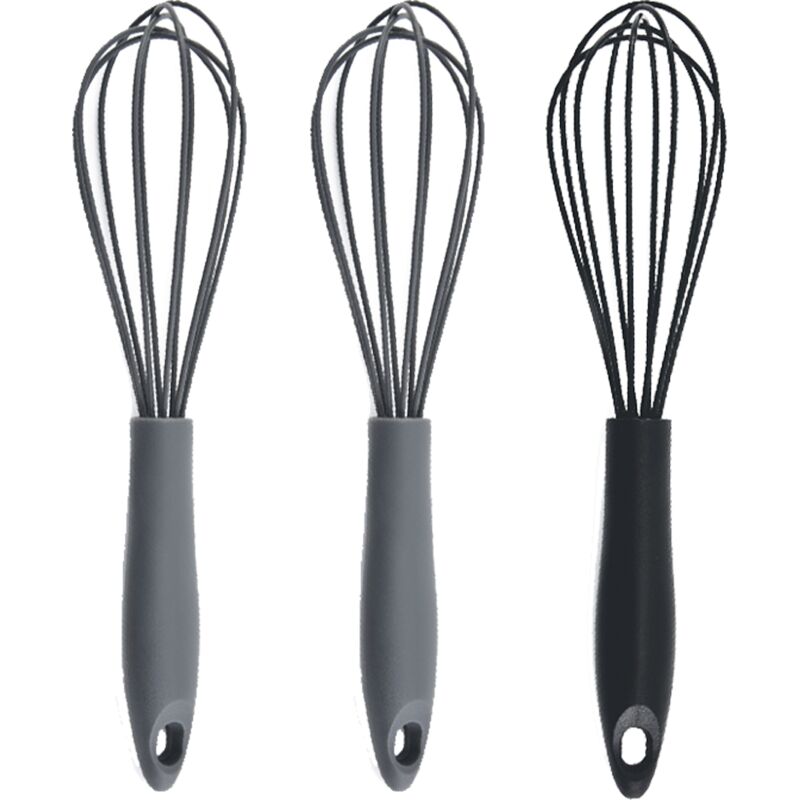 Stainless Steel 3-Piece Balloon Wire Whisk Set 8- 10 -12 inch