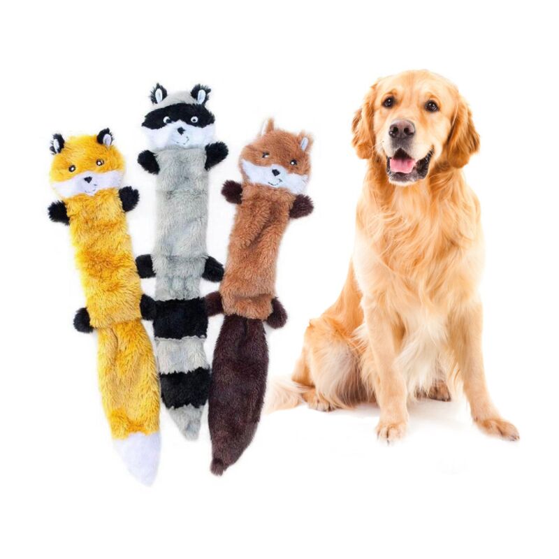 4 PCS Crinkle Dog Squeaky Toys, Durable Plush Dog Toys, No Stuffing Dog Toys  for Small Medium Large Dogs, Stuffless Puppy Toys for Boredom and Stimulating  Dog Squeaky Toys, No Stuffing Plush