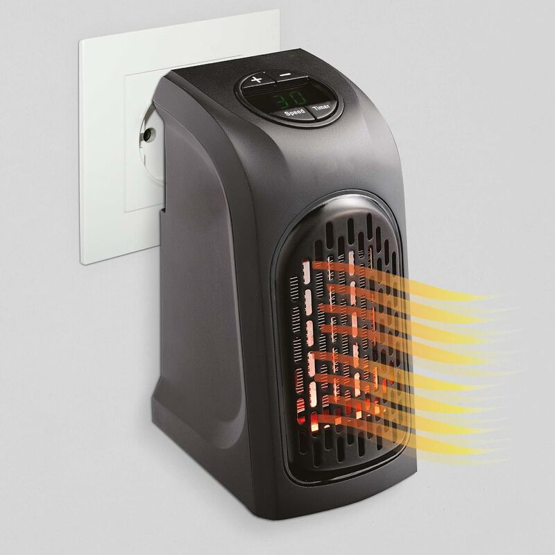 Livington Handy Heater - 2 Tier Compact Plug Heater - Energy Saving Heater  for Fast Heat - Mini Heater with 12H Timer and Auto Shut-Off