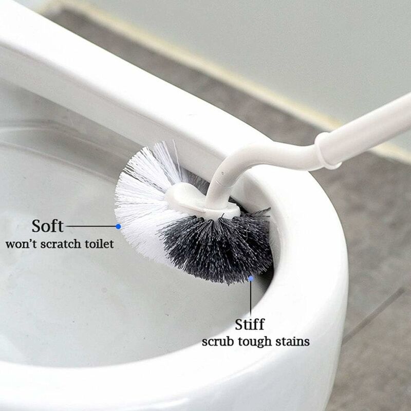 Soft And Rinse Cup Toilet Brush And Plunger with Holder Scrub Sponge for  with Soap Scratch Remover for Stainless Steel Stove Top