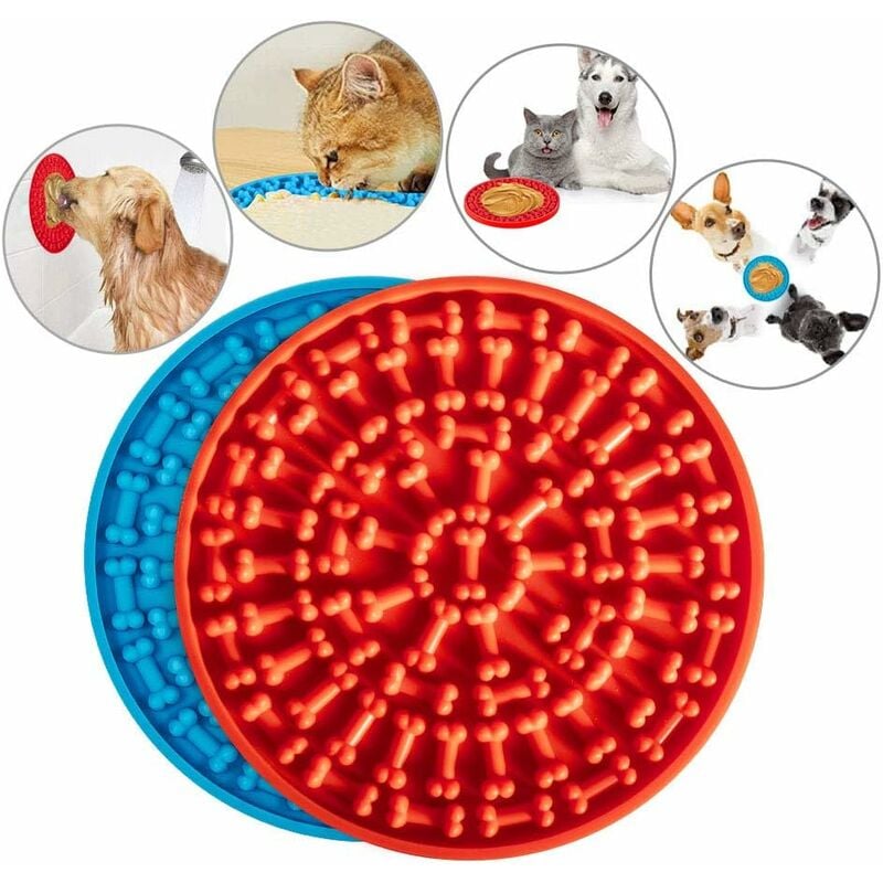 2PCS Large Lick Mat for Dogs, Large Breed Dog Lick Mat with Suction Cups  for Slow Feeder, Anxiety Relief