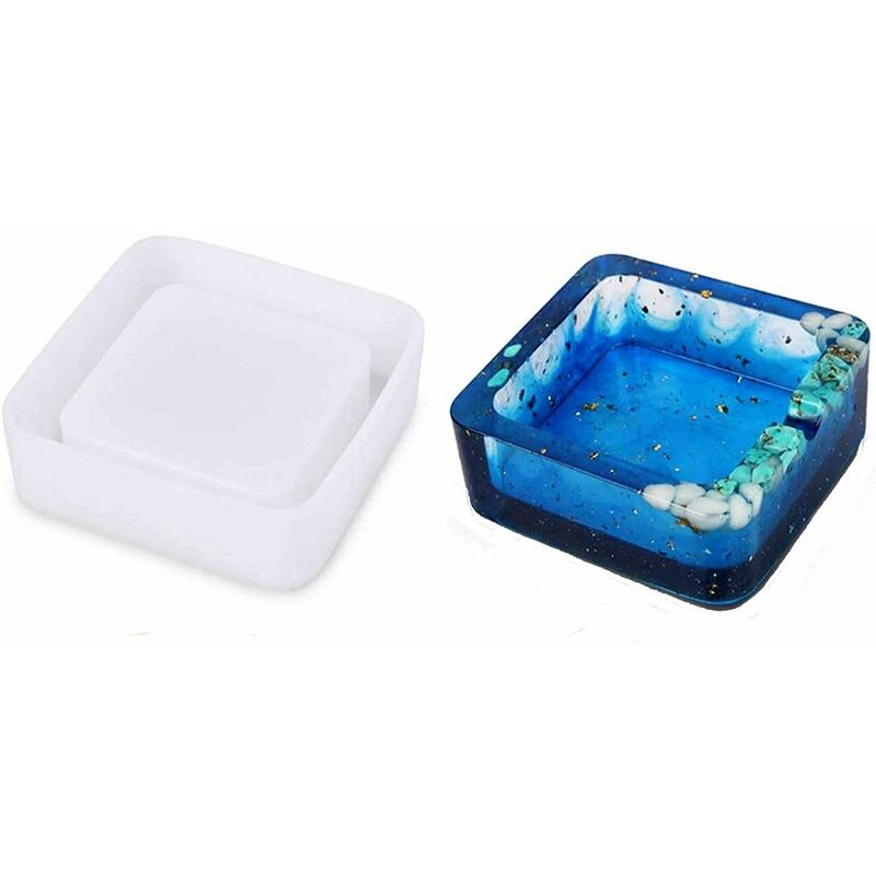 2 Packs Square Ashtray Molds For Resin Casting Silicone Molds For Ashtrays  Diy Resin Art Molds For Epoxy Resin