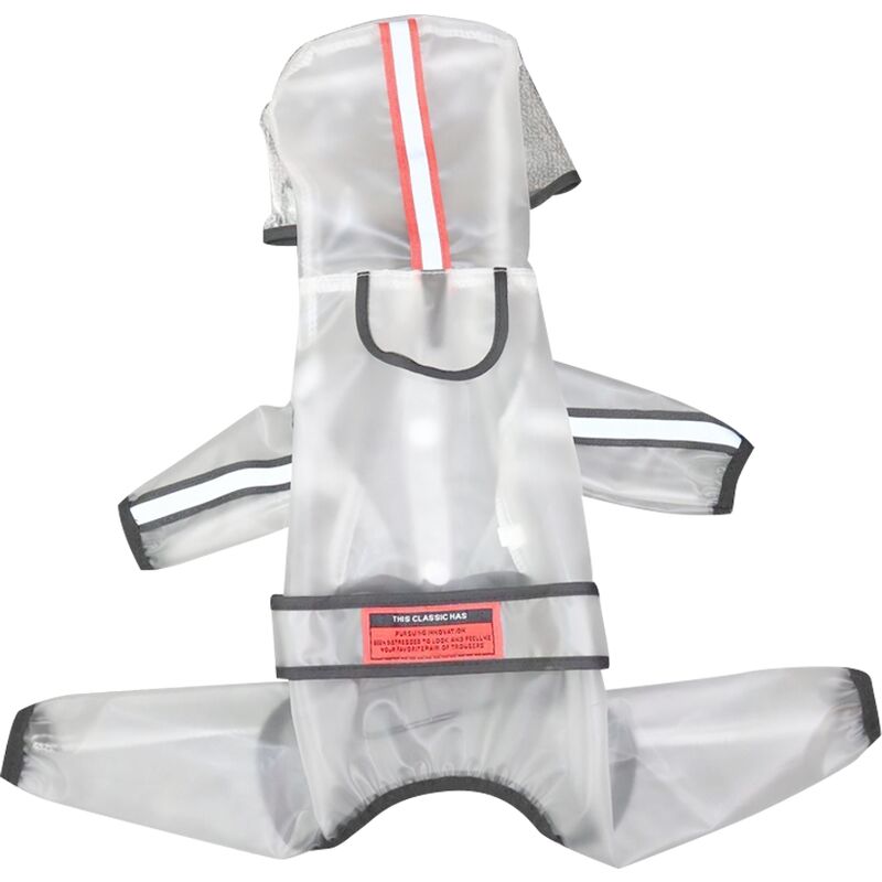 L-Rain Durable TPU Clear Rain Coat for Adults - Women and Men Fashion Hooded Rain Poncho - White M