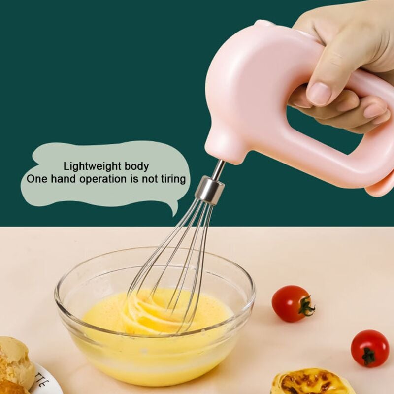 Cordless Hand Mixer, Electric Hand Mixer 1500mah Lithium Battery Wireless  Charging 4 Modes Curved Edges Fast Stirring for Cake Baking Kitchen (High