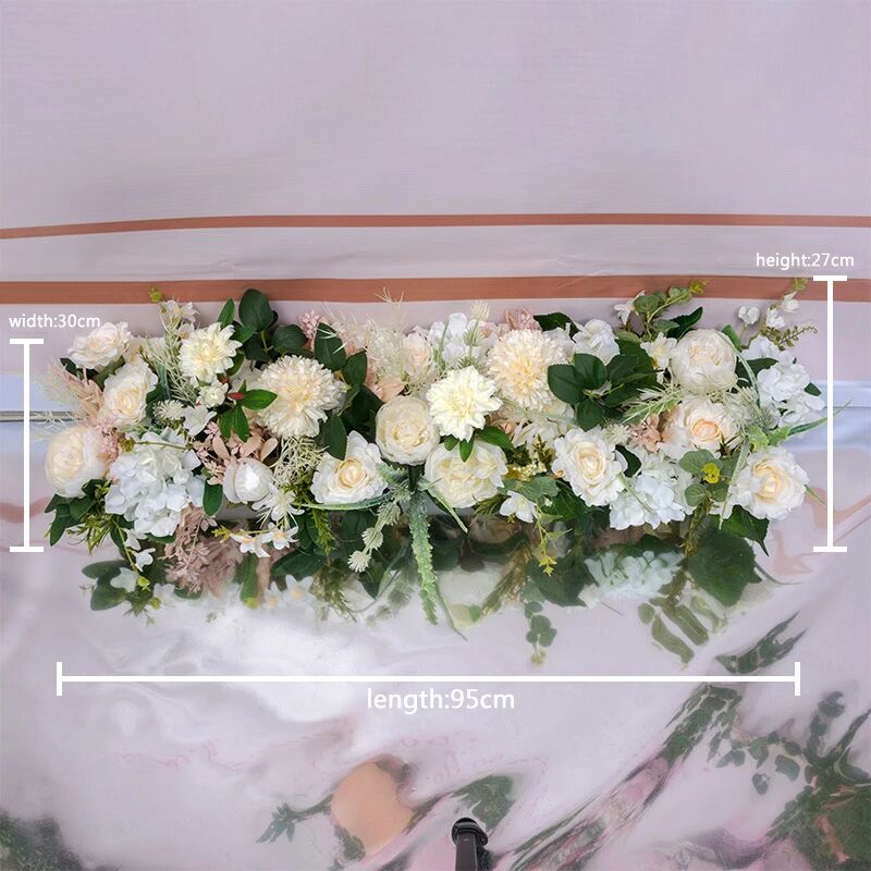 Artificial Babys Breath Flowers Silk White Peony Roses Eucalyptus Leaves  Wedding Bridal Bouquets for Table Centerpieces Valentine's Day Gifts  Birthday Gifts Decoration