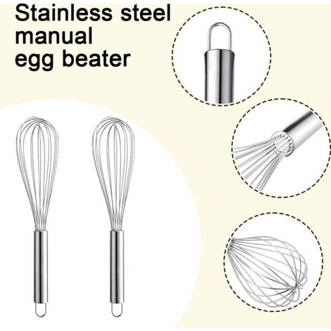 Manual Hand Mixer, Stainless Steel & Silicone Non-Stick Coating Hand Egg  Mixer, Rotary Manual Hand Whisk Egg Beater Stainless Steel Mixer Kitchen