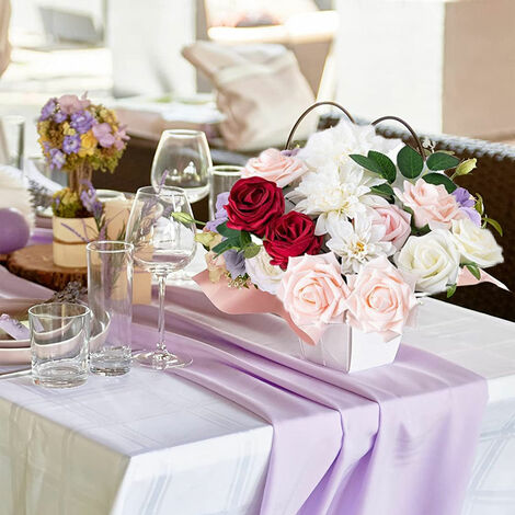 Red Daisy Bridal Bouquet | Artificial Wedding Flowers | Silk Wedding  Bouquets | Centerpieces Decorations (9 stems)